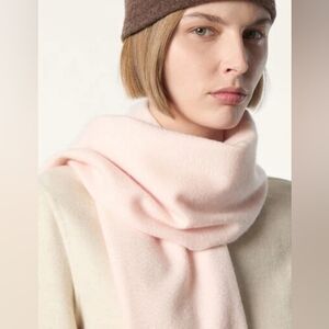 NWT LORO PIANA Pale Pink 100% Cashmere Grande Unita Fringed Scarf